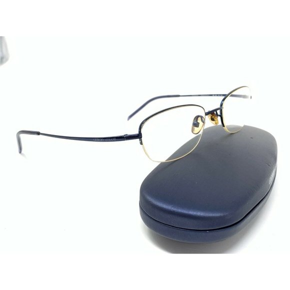 Giorgio Armani Titanium GA 173 VL1 Blue EYEGLASSES FRAMES Half Rimless 49 [] 19 - Picture 1 of 12